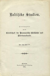 Baltische Studien. Neue Folge, Bd. 15 (1911) - 16 (1912).