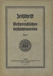 Zeitschrift des Westpreussischen Geschichtsvereins. H. 73 (1937).