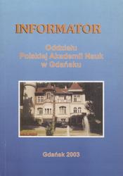 Informator Oddziału Polskiej Akademii Nauk w Gdańsku.