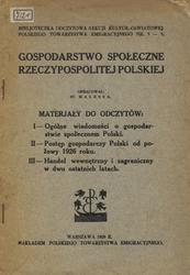 Gospodarstwo społeczne Rzeczypospolitej Polskiej.