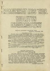 Komunikat KSS „KOR” / Biuletyn Informacyjny. 1978, nr 19.