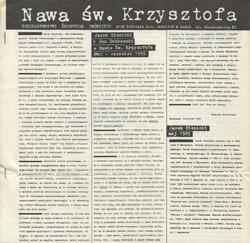 Nawa Św. Krzysztofa. Nr 1/1985.