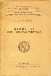Gioberti : myśl i działania polityczne.