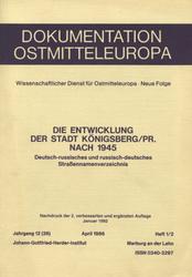 Die Entwicklung der Stadt Königsberg/Pr. nach 1945.